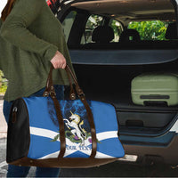 Personalised Unicorn Scotland Travel Bag Scottish Saltire With Thistle