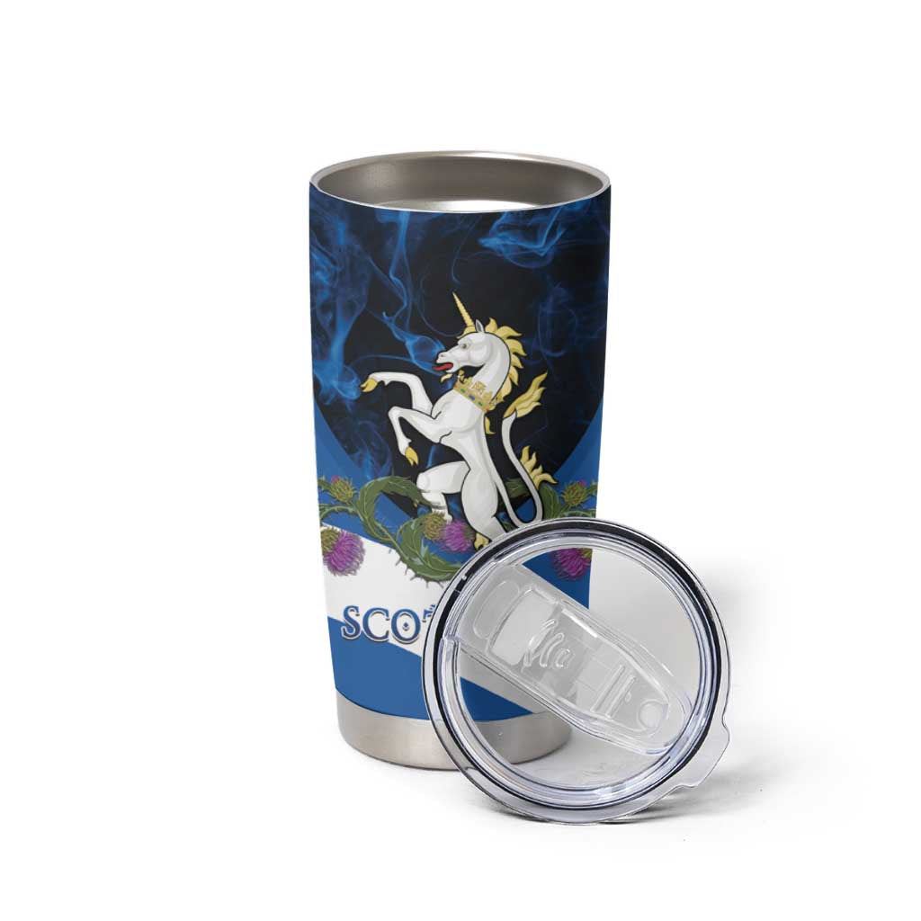 Personalised Unicorn Scotland Tumbler Cup Scottish Saltire With Thistle