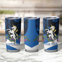 Personalised Unicorn Scotland Tumbler Cup Scottish Saltire With Thistle