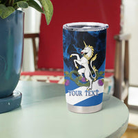 Personalised Unicorn Scotland Tumbler Cup Scottish Saltire With Thistle