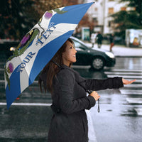 Personalised Unicorn Scotland Umbrella Scottish Saltire With Thistle