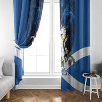 Personalised Unicorn Scotland Window Curtain Scottish Saltire With Thistle