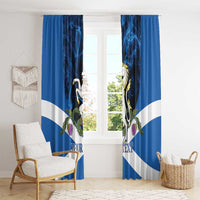 Personalised Unicorn Scotland Window Curtain Scottish Saltire With Thistle