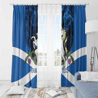 Personalised Unicorn Scotland Window Curtain Scottish Saltire With Thistle