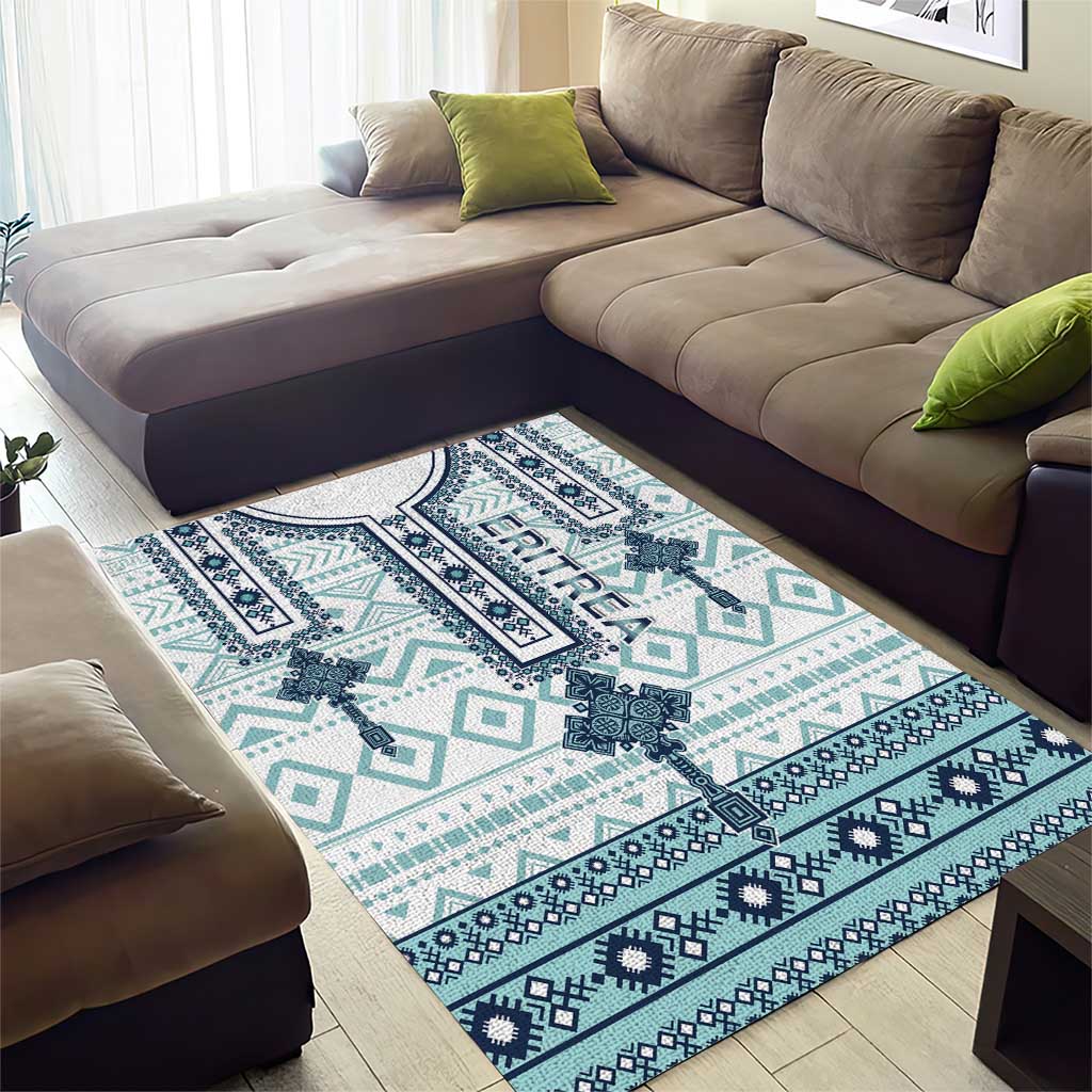 Eritrea Area Rug Eritrean Cross Mix Tilet Pattern - Wonder Print Shop
