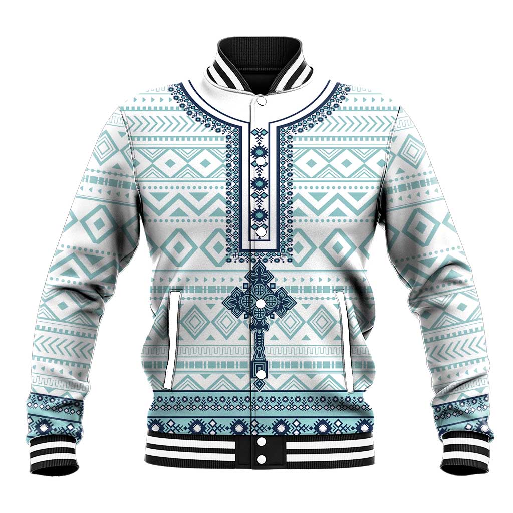 Eritrea Baseball Jacket Eritrean Cross Mix Tilet Pattern - Wonder Print Shop