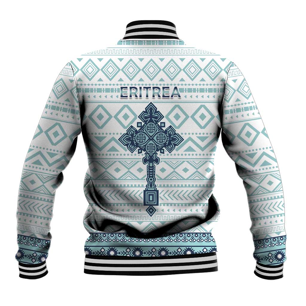 Eritrea Baseball Jacket Eritrean Cross Mix Tilet Pattern - Wonder Print Shop