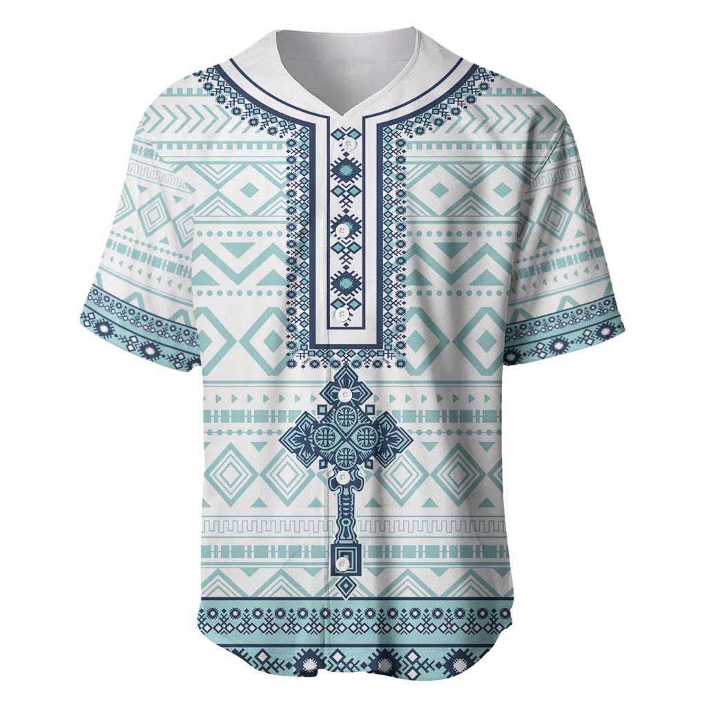 Eritrea Baseball Jersey Eritrean Cross Mix Tilet Pattern - Wonder Print Shop