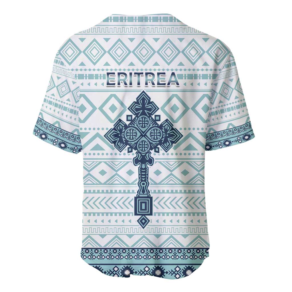 Eritrea Baseball Jersey Eritrean Cross Mix Tilet Pattern - Wonder Print Shop