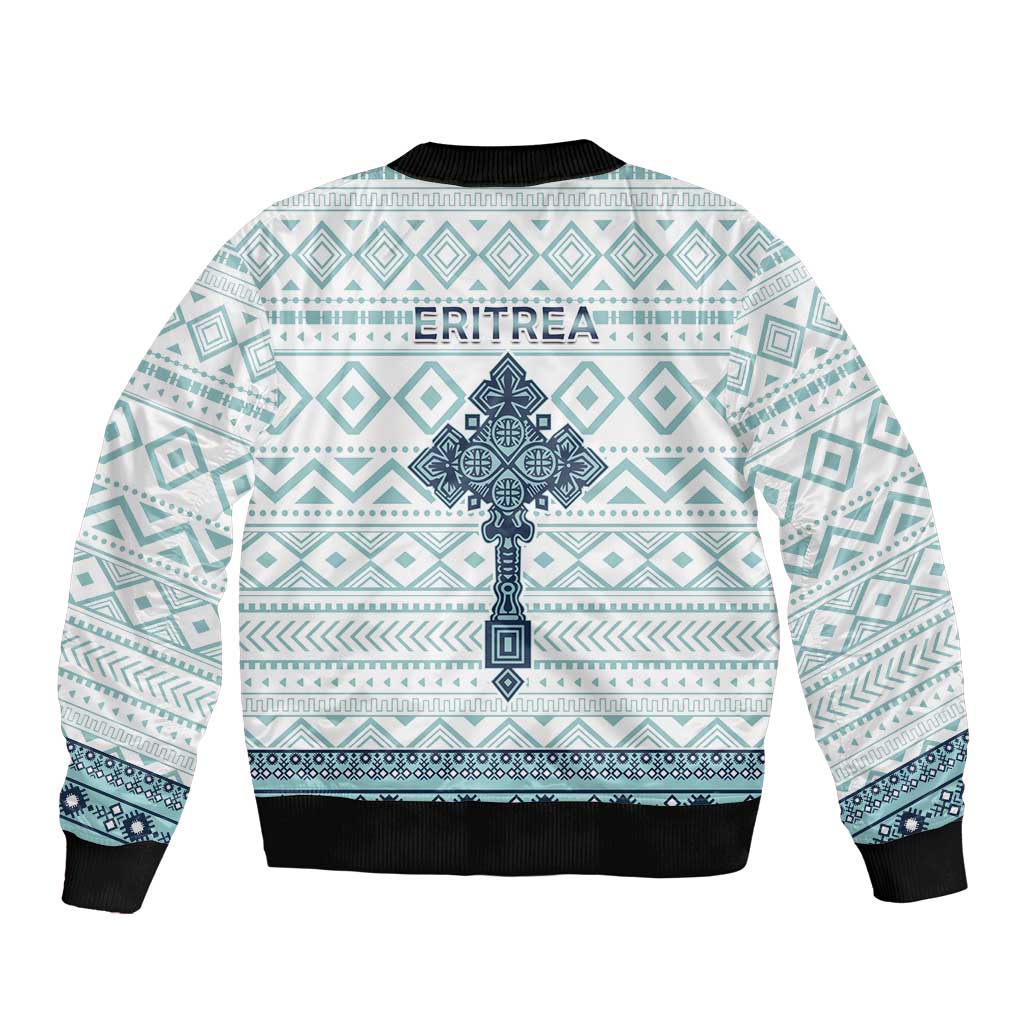 Eritrea Bomber Jacket Eritrean Cross Mix Tilet Pattern - Wonder Print Shop