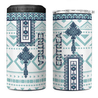 Eritrea 4 in 1 Can Cooler Tumbler Eritrean Cross Mix Tilet Pattern - Wonder Print Shop