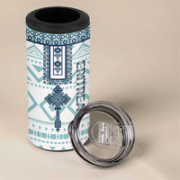 Eritrea 4 in 1 Can Cooler Tumbler Eritrean Cross Mix Tilet Pattern - Wonder Print Shop
