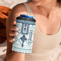Eritrea 4 in 1 Can Cooler Tumbler Eritrean Cross Mix Tilet Pattern - Wonder Print Shop