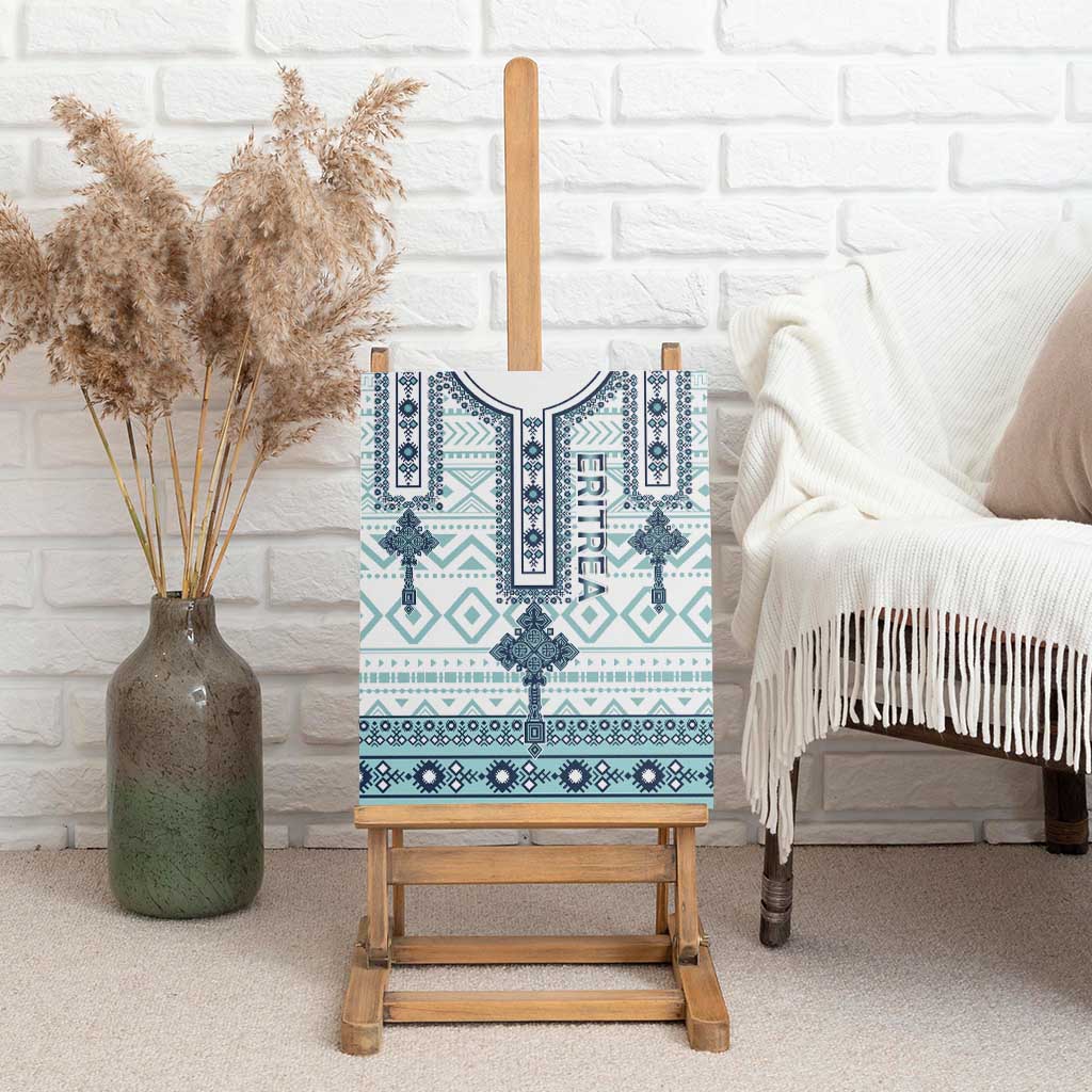 Eritrea Canvas Wall Art Eritrean Cross Mix Tilet Pattern - Wonder Print Shop