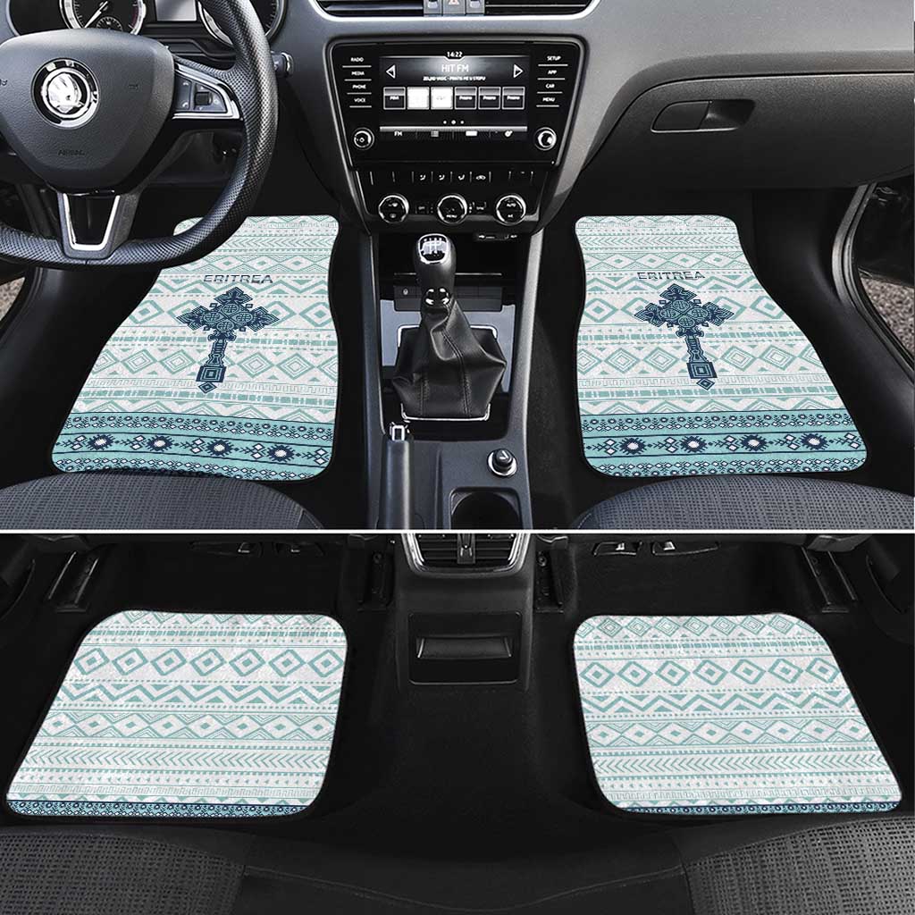 Eritrea Car Mats Eritrean Cross Mix Tilet Pattern - Wonder Print Shop