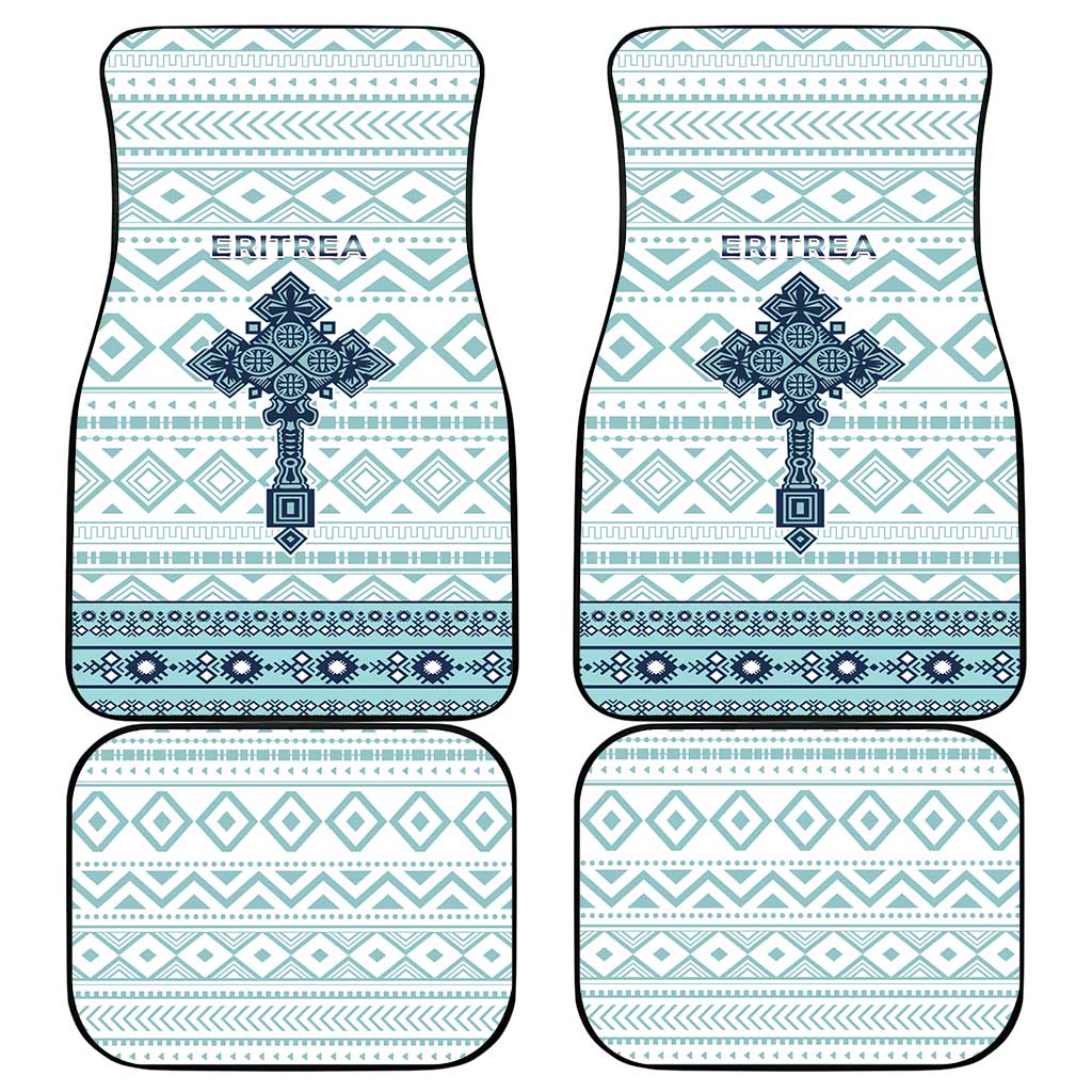Eritrea Car Mats Eritrean Cross Mix Tilet Pattern - Wonder Print Shop