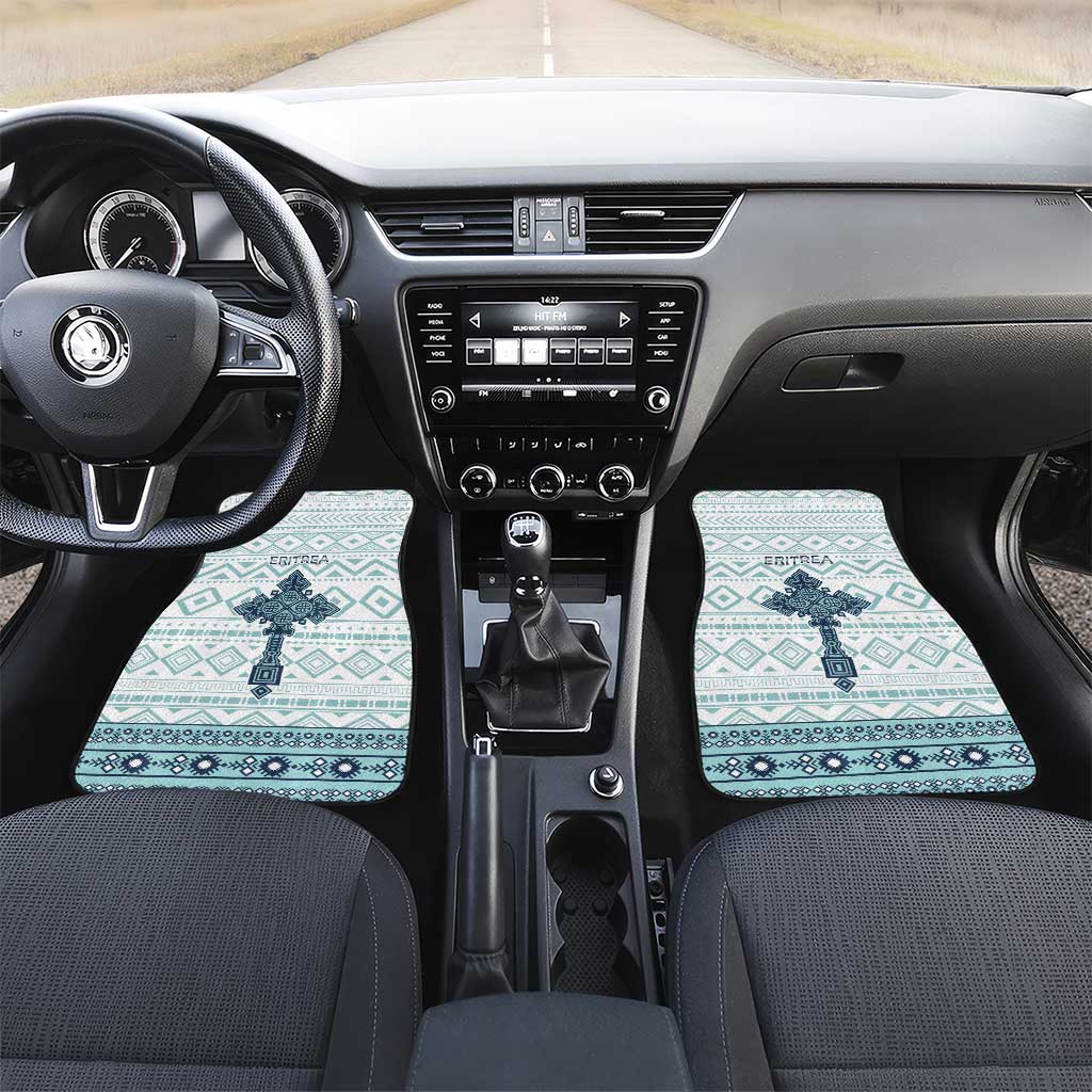 Eritrea Car Mats Eritrean Cross Mix Tilet Pattern - Wonder Print Shop