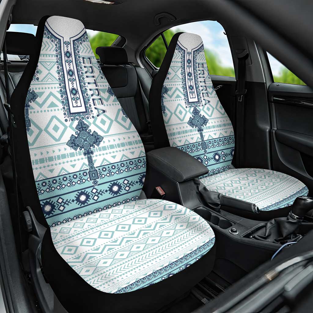 Eritrea Car Seat Cover Eritrean Cross Mix Tilet Pattern - Wonder Print Shop