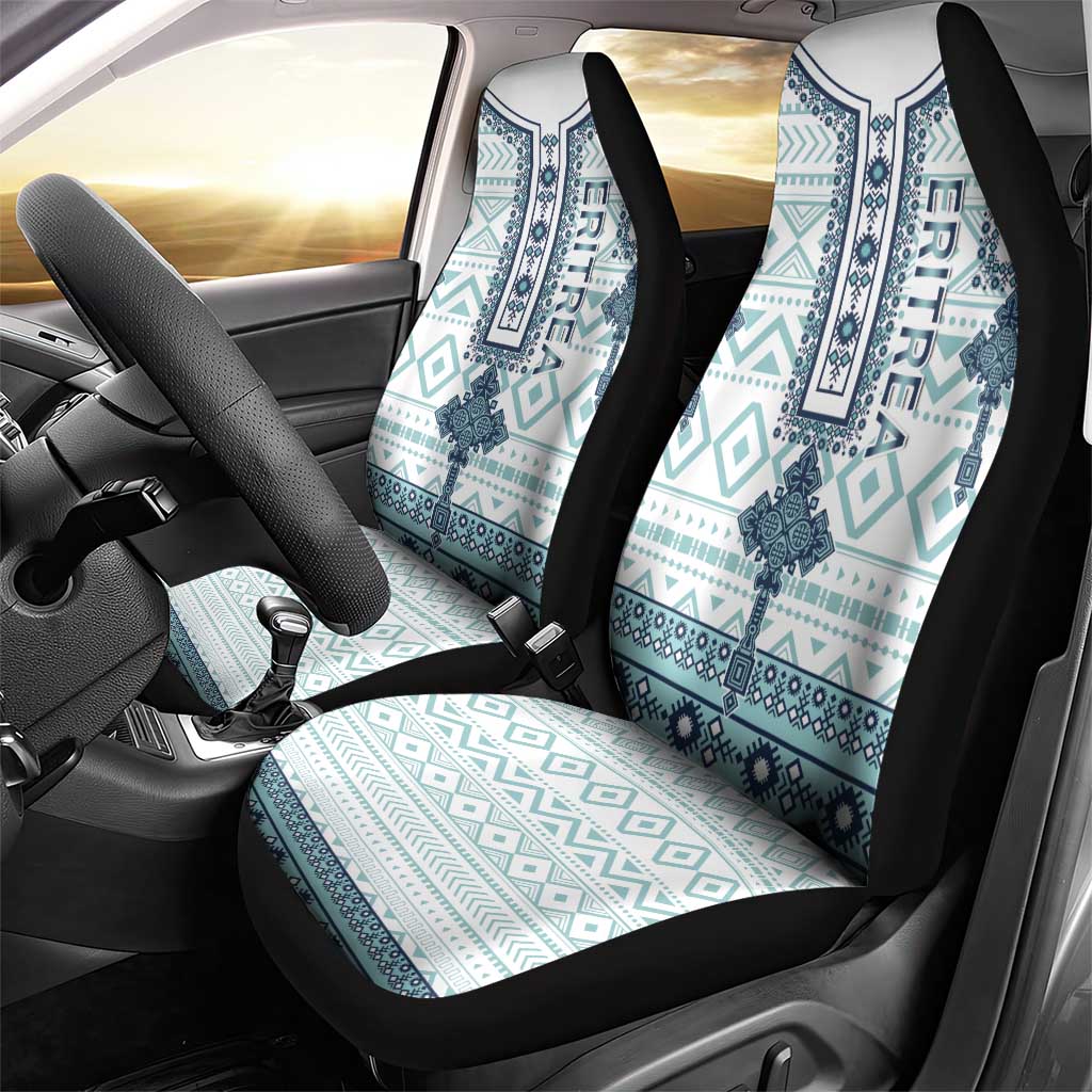 Eritrea Car Seat Cover Eritrean Cross Mix Tilet Pattern - Wonder Print Shop