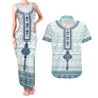 Eritrea Couples Matching Tank Maxi Dress and Hawaiian Shirt Eritrean Cross Mix Tilet Pattern - Wonder Print Shop