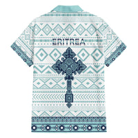Eritrea Family Matching Long Sleeve Bodycon Dress and Hawaiian Shirt Eritrean Cross Mix Tilet Pattern - Wonder Print Shop