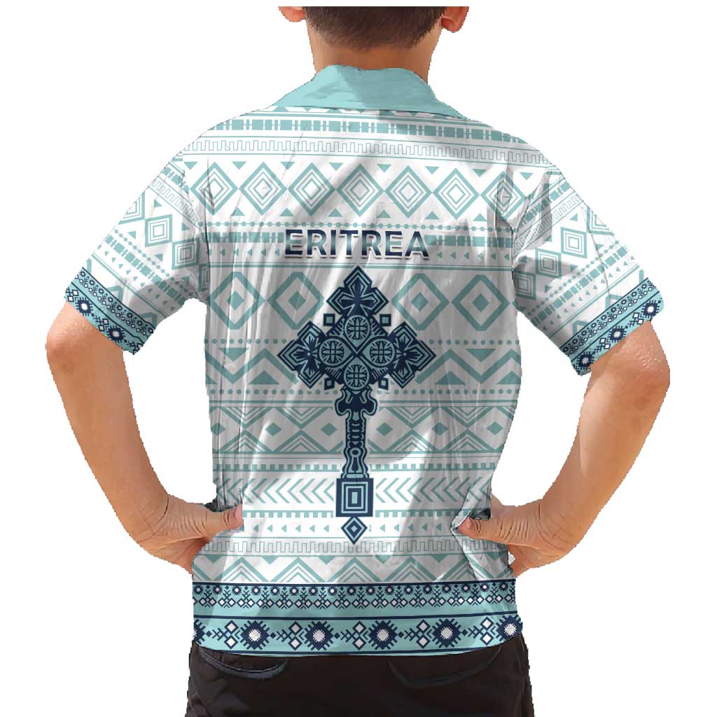 Eritrea Family Matching Mermaid Dress and Hawaiian Shirt Eritrean Cross Mix Tilet Pattern - Wonder Print Shop