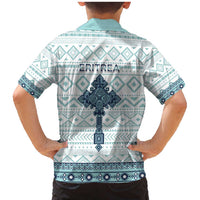 Eritrea Family Matching Mermaid Dress and Hawaiian Shirt Eritrean Cross Mix Tilet Pattern - Wonder Print Shop