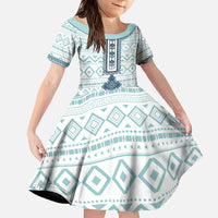 Eritrea Family Matching Off The Shoulder Long Sleeve Dress and Hawaiian Shirt Eritrean Cross Mix Tilet Pattern - Wonder Print Shop