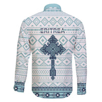 Eritrea Family Matching Off Shoulder Short Dress and Hawaiian Shirt Eritrean Cross Mix Tilet Pattern - Wonder Print Shop