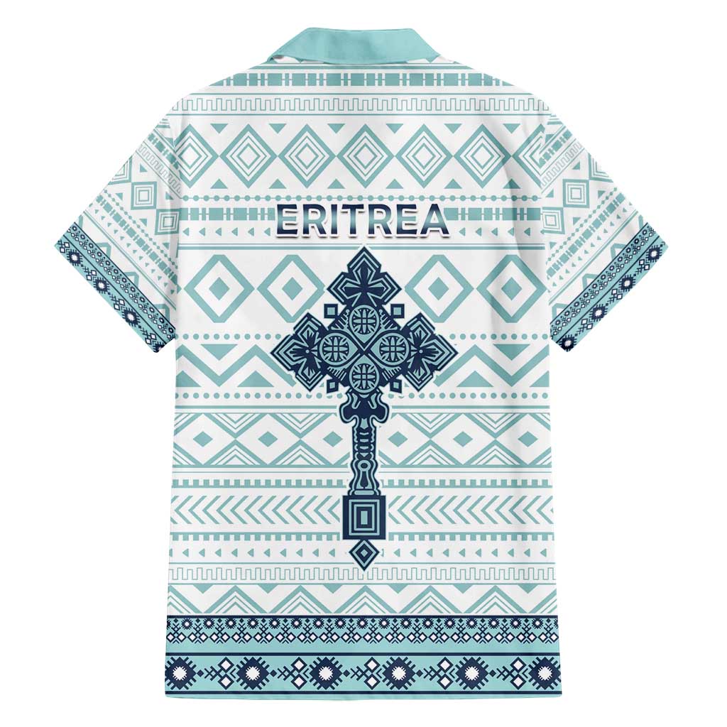 Eritrea Family Matching Puletasi and Hawaiian Shirt Eritrean Cross Mix Tilet Pattern - Wonder Print Shop