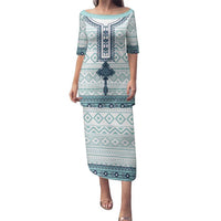 Eritrea Family Matching Puletasi and Hawaiian Shirt Eritrean Cross Mix Tilet Pattern - Wonder Print Shop