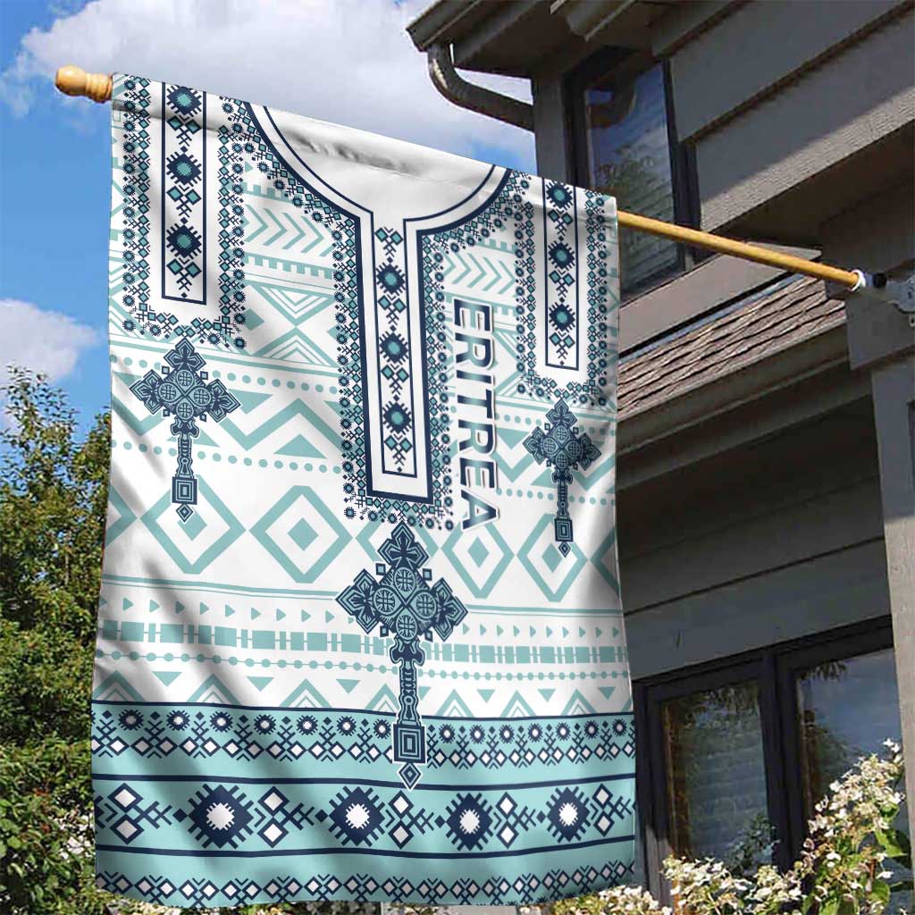 Eritrea Garden Flag Eritrean Cross Mix Tilet Pattern - Wonder Print Shop