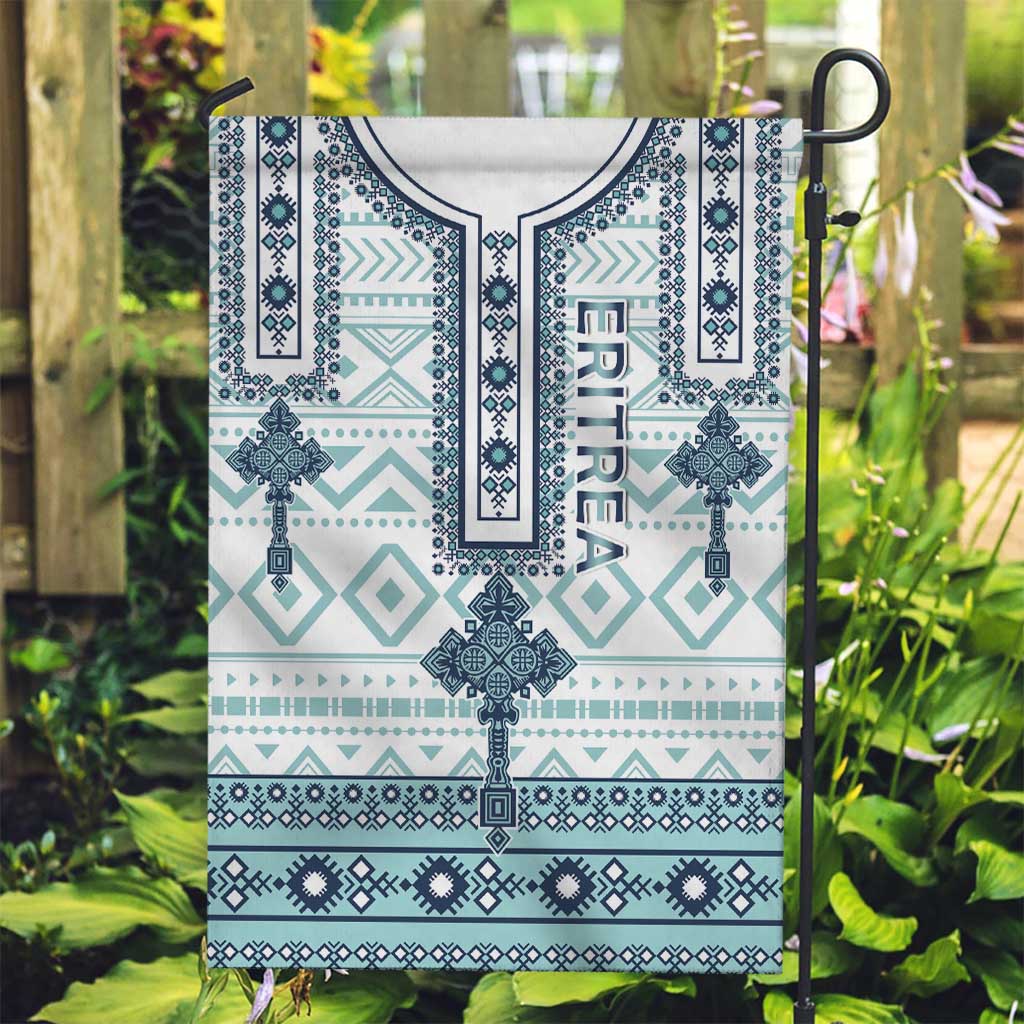 Eritrea Garden Flag Eritrean Cross Mix Tilet Pattern - Wonder Print Shop