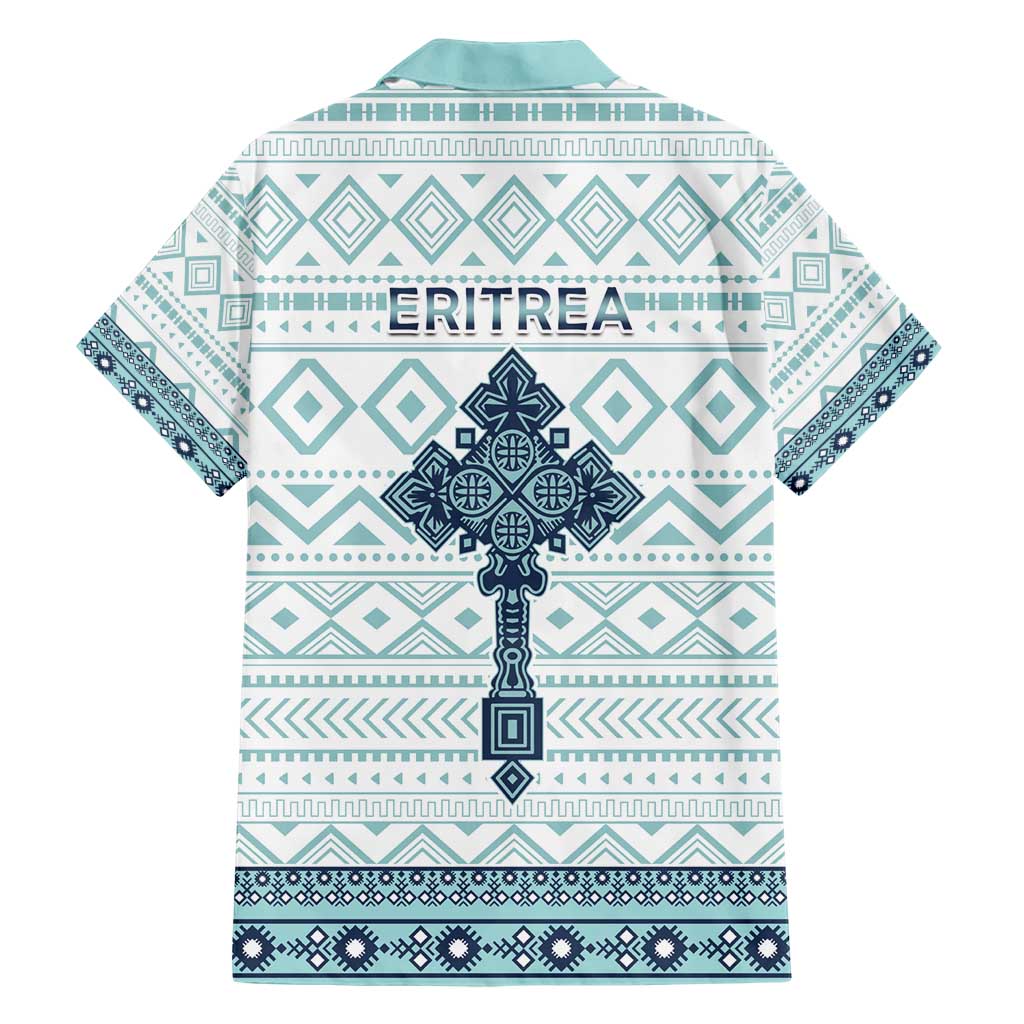 Eritrea Hawaiian Shirt Eritrean Cross Mix Tilet Pattern - Wonder Print Shop