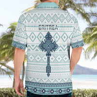Eritrea Hawaiian Shirt Eritrean Cross Mix Tilet Pattern - Wonder Print Shop