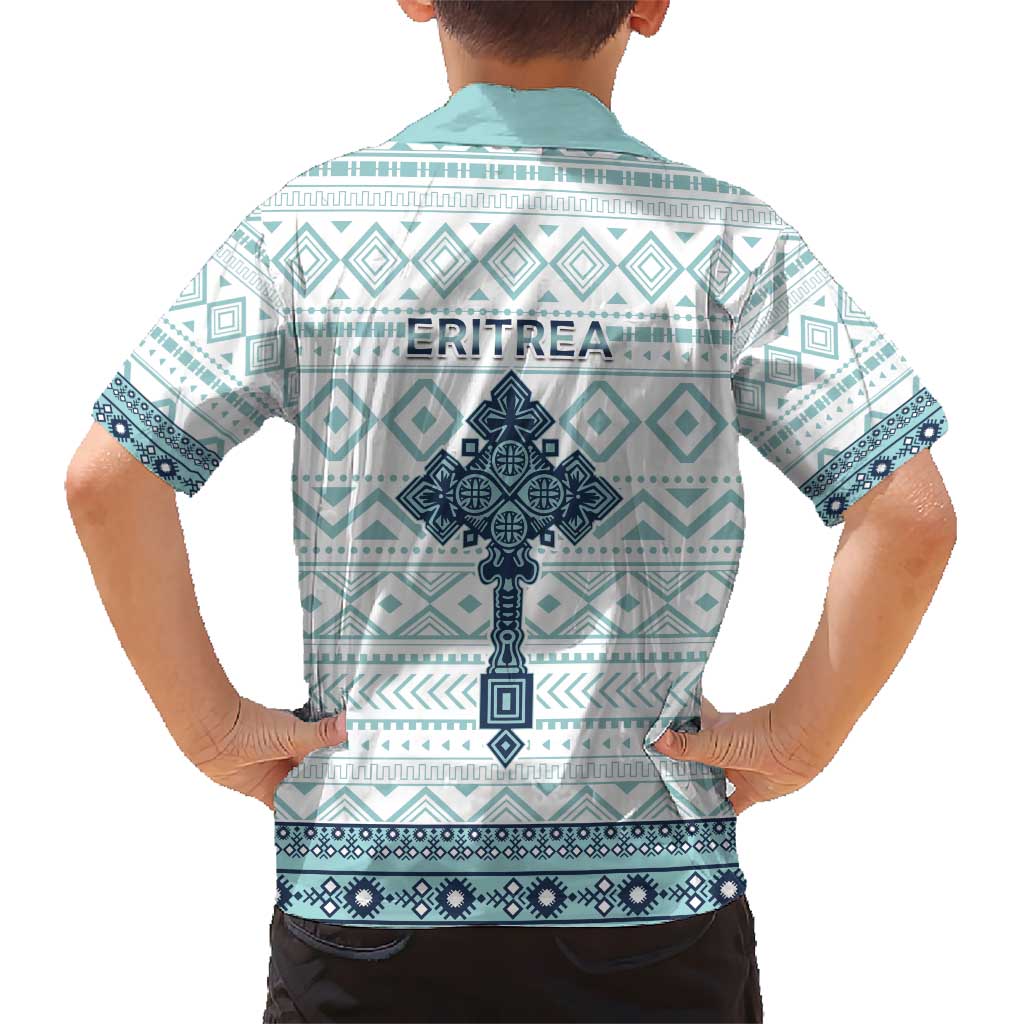 Eritrea Hawaiian Shirt Eritrean Cross Mix Tilet Pattern - Wonder Print Shop