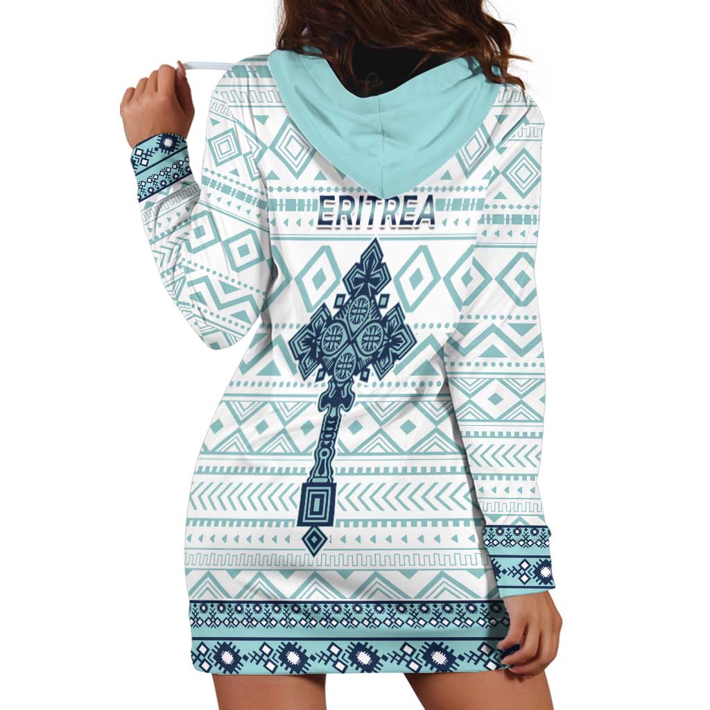 Eritrea Hoodie Dress Eritrean Cross Mix Tilet Pattern - Wonder Print Shop