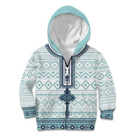Eritrea Kid Hoodie Eritrean Cross Mix Tilet Pattern - Wonder Print Shop