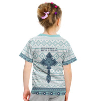 Eritrea Kid T Shirt Eritrean Cross Mix Tilet Pattern - Wonder Print Shop