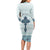Eritrea Long Sleeve Bodycon Dress Eritrean Cross Mix Tilet Pattern - Wonder Print Shop