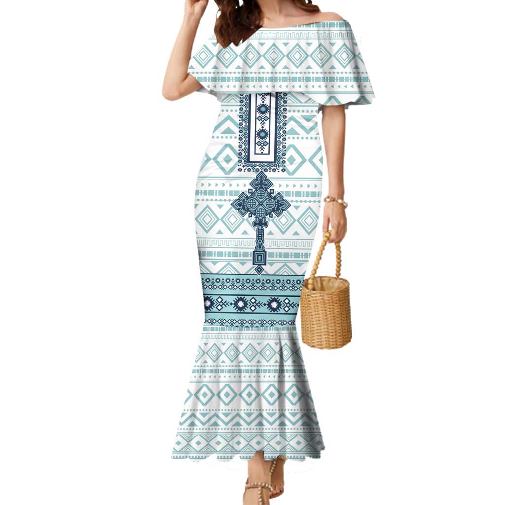 Eritrea Mermaid Dress Eritrean Cross Mix Tilet Pattern - Wonder Print Shop