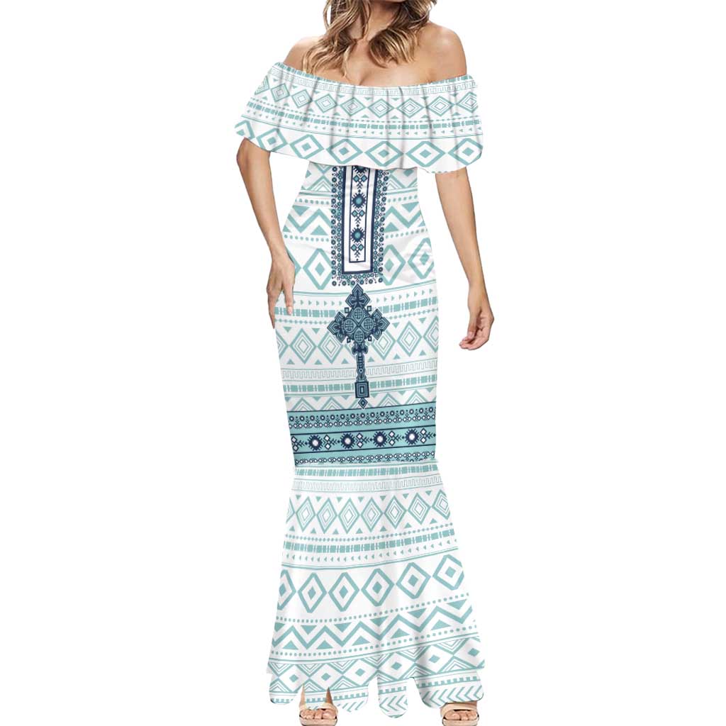 Eritrea Mermaid Dress Eritrean Cross Mix Tilet Pattern - Wonder Print Shop