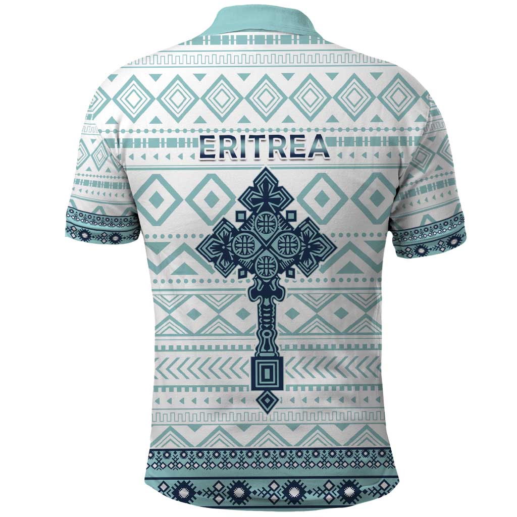 Eritrea Polo Shirt Eritrean Cross Mix Tilet Pattern - Wonder Print Shop