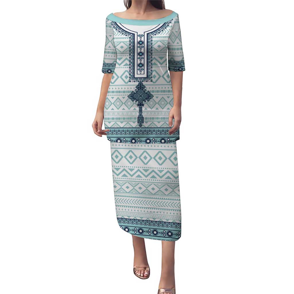 Eritrea Puletasi Eritrean Cross Mix Tilet Pattern - Wonder Print Shop