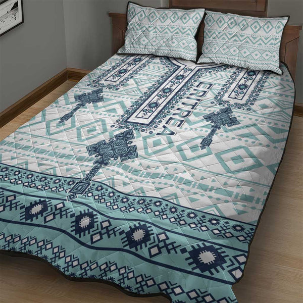 Habesha Motifs Ethiopia Quilt Bed Set Tilet Black Gold LT7 main image 1