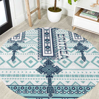 Eritrea Round Carpet Eritrean Cross Mix Tilet Pattern