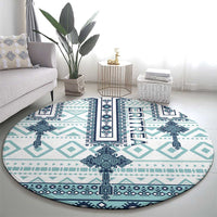 Eritrea Round Carpet Eritrean Cross Mix Tilet Pattern