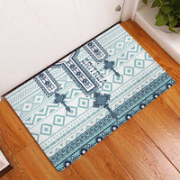 Eritrea Rubber Doormat Eritrean Cross Mix Tilet Pattern - Wonder Print Shop