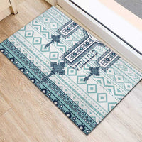 Eritrea Rubber Doormat Eritrean Cross Mix Tilet Pattern - Wonder Print Shop