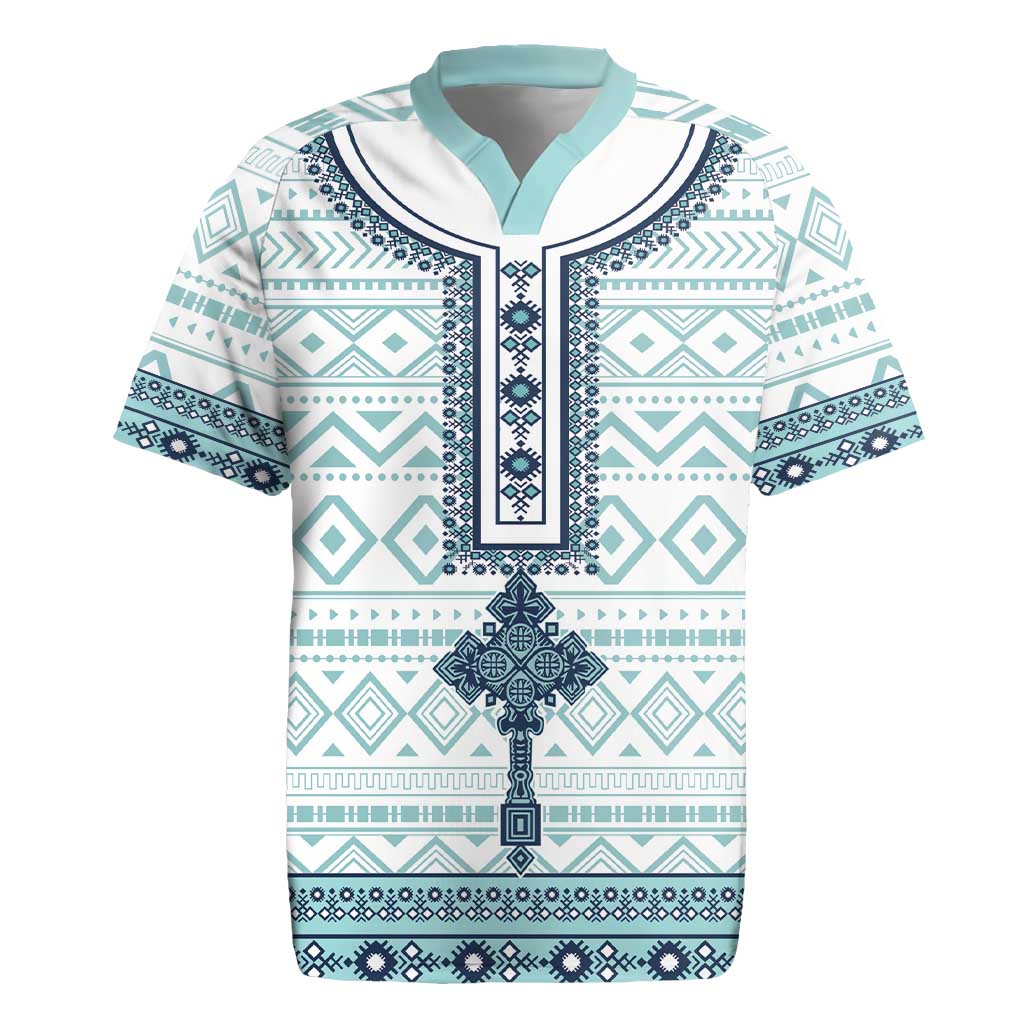 Eritrea Rugby Jersey Eritrean Cross Mix Tilet Pattern - Wonder Print Shop